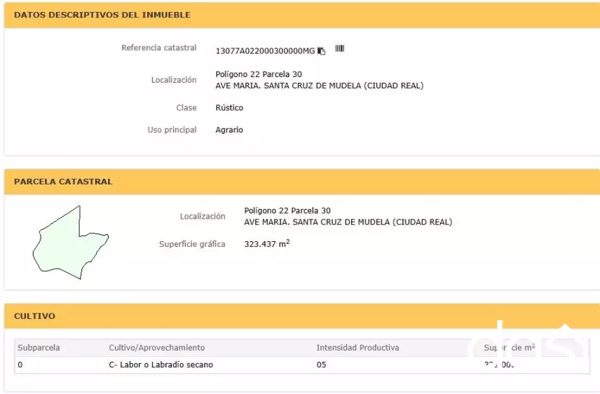 Terreno Rústico en venta en Santa Cruz de Mudela - Foto 2